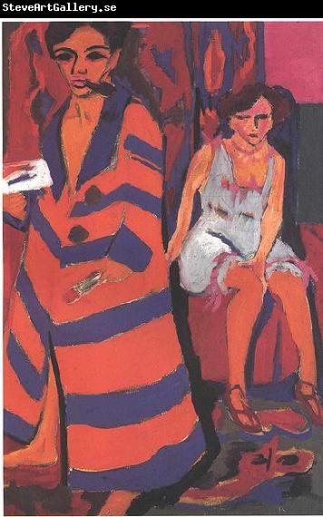 Ernst Ludwig Kirchner Selfportrait with model